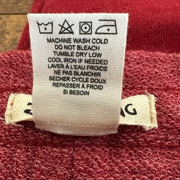 NWT Billabong Fleece Lined Jogger Pants Small Burgundy Drawstring Coastal Preppy - Picture 8 of 9